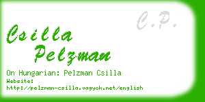 csilla pelzman business card